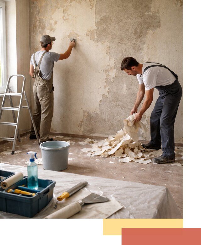 Снятие старых обоев в Черняховске быстро и качественно