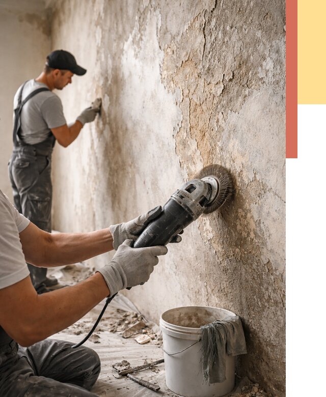 Снятие и удаление краски со стен в Черняховске от 2201 руб. — ОТДЕЛОЧНИК-Чрх