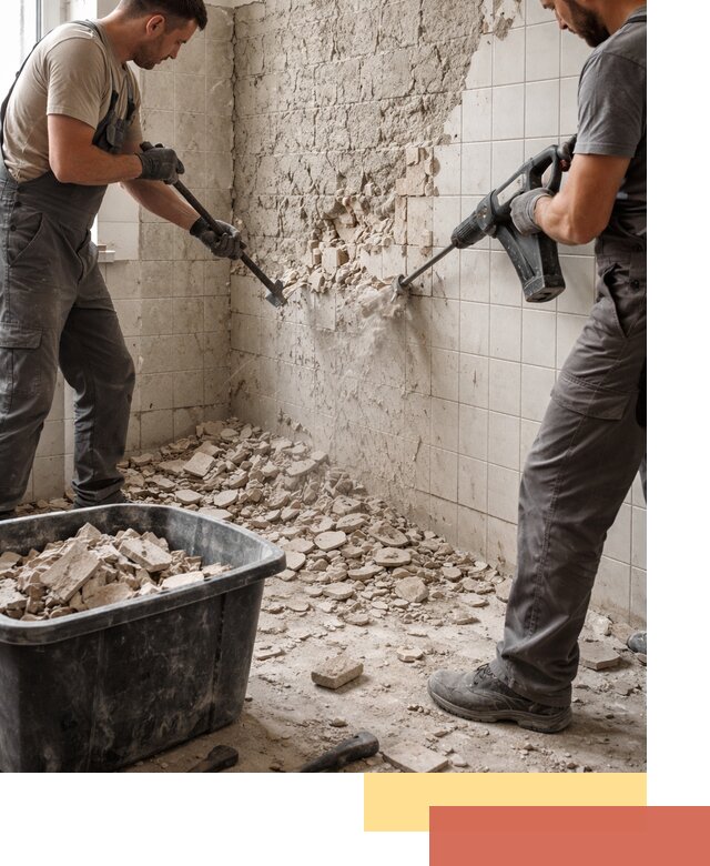 Демонтаж плитки со стен в Черняховске быстро и аккуратно