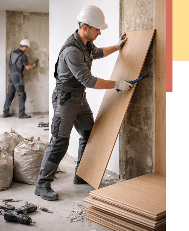 Демонтаж стеновых панелей в Черняховске от 3668 руб. за м² быстро и недорого | ОТДЕЛОЧНИК-Чрх