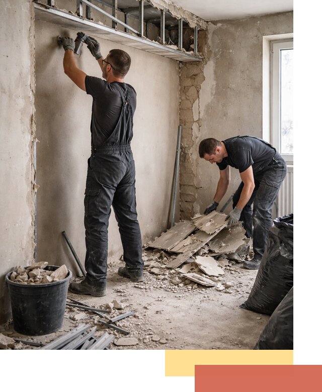 Демонтаж короба из гипсокартона в Черняховске быстро и аккуратно