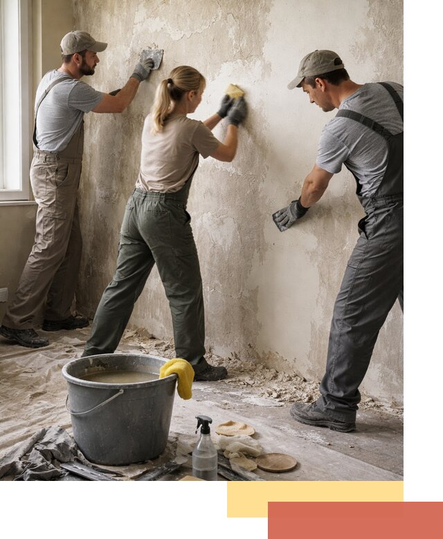 Очистка стен от клея и грунтовки в Черняховске качественно и быстро