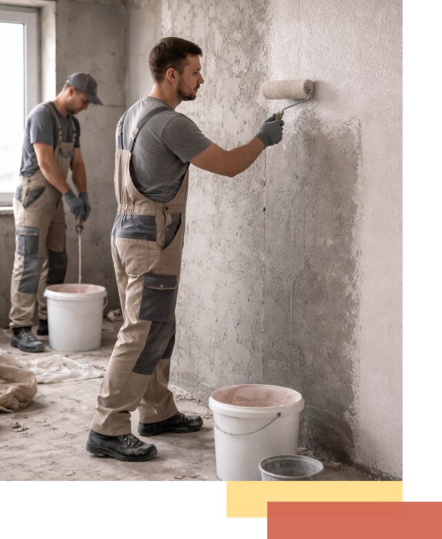 Нанесение бетоноконтакта на стены в Черняховске для последующей отделки