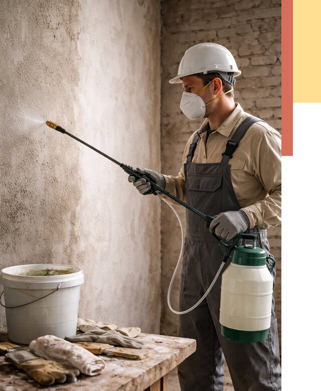 Антисептическая обработка стен в Черняховске от 1258 руб. — быстро и недорого | ОТДЕЛОЧНИК-Чрх