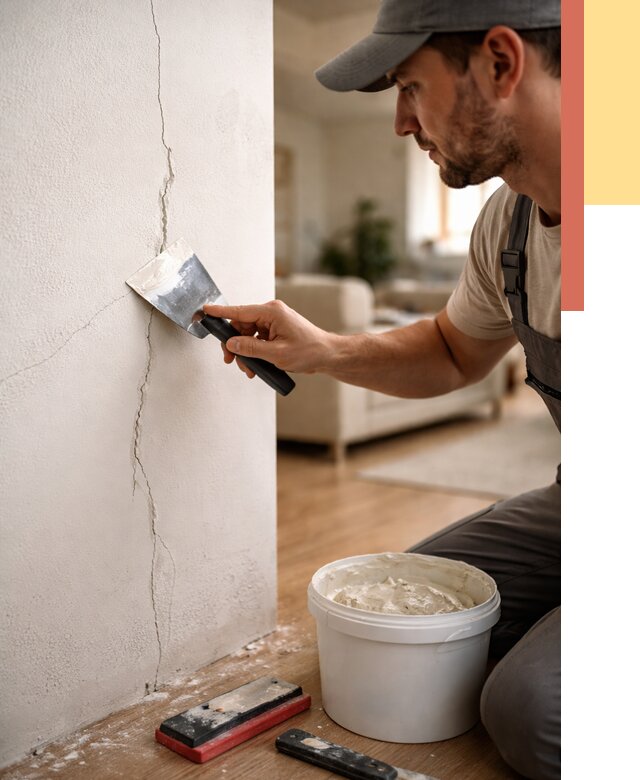 Заделка трещин и сколов в Черняховске от 2568 руб. — быстро и недорого | ОТДЕЛОЧНИК-Чрх