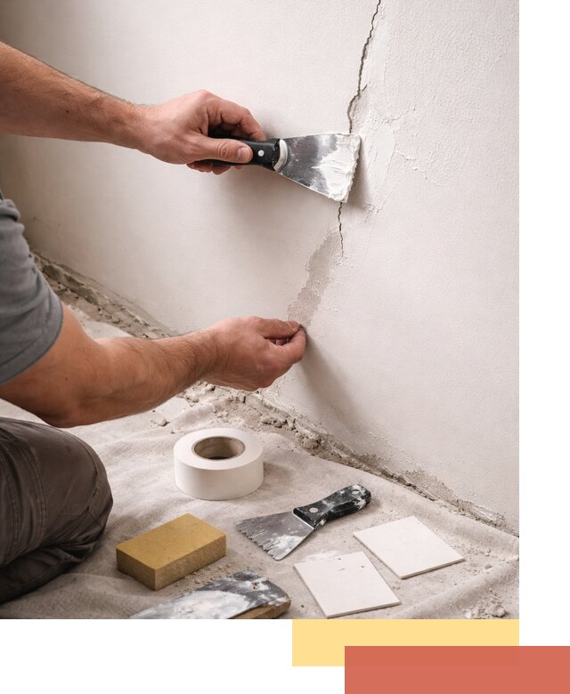 Заделка трещин и сколов в стенах и потолках в Черняховске