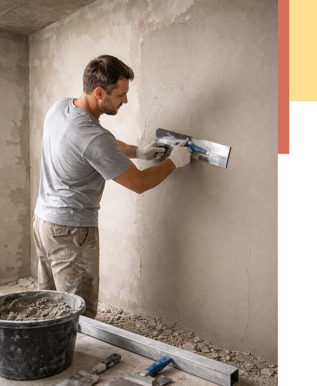 Штукатурка стен без маяков в Черняховске от 7546 руб/м2 — услуги и цена | ОТДЕЛОЧНИК-Чрх