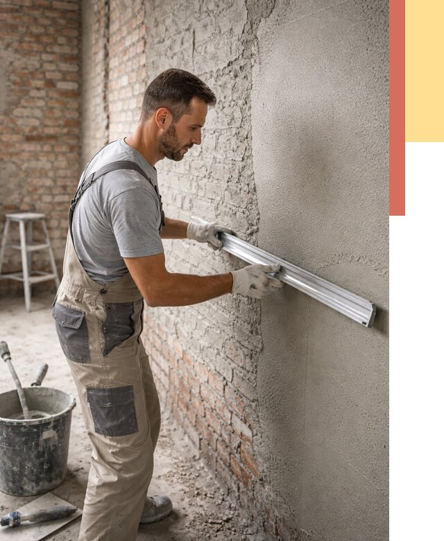 Штукатурка кирпичных стен в Черняховске от 4716 руб/м2 — быстро и недорого | ОТДЕЛОЧНИК-Чрх