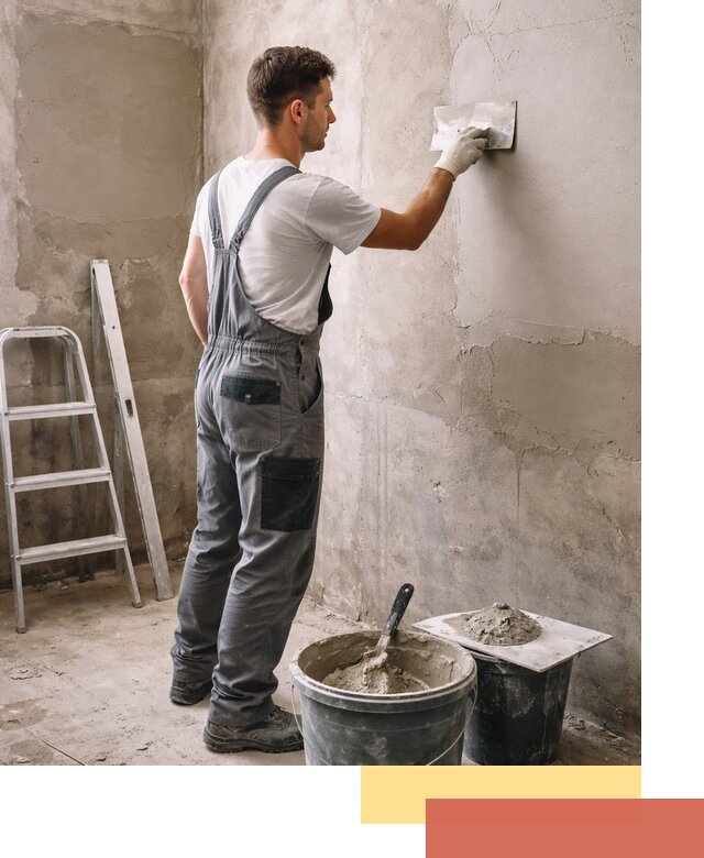 Штукатурка стен в ванной под ключ в Черняховске