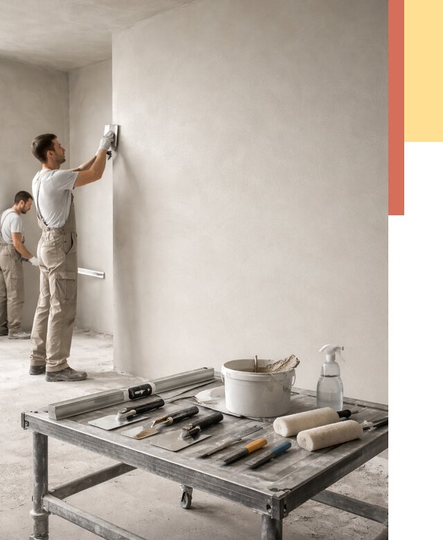 Штукатурка стен под покраску в Черняховске от 4716 руб./м² — качественно и недорого | ОТДЕЛОЧНИК-Чрх