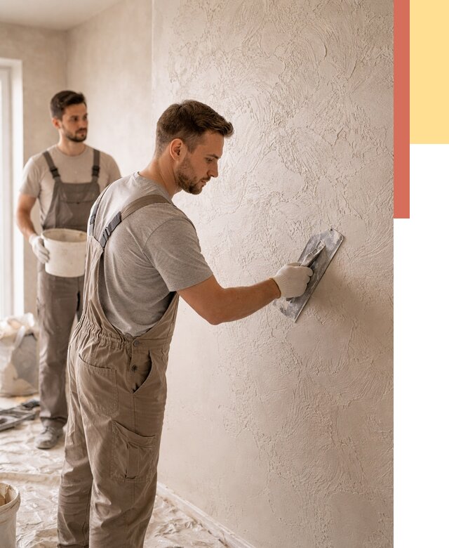 Фактурная штукатурка стен в Черняховске от 4402 руб./м² — заказать под ключ | ОТДЕЛОЧНИК-Чрх