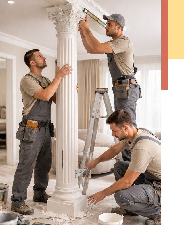 Установка декоративных колонн в Черняховске от 12576 руб. под ключ | ОТДЕЛОЧНИК-Чрх