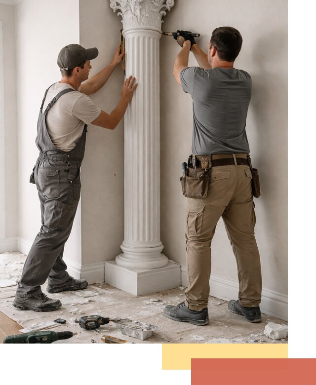 Установка декоративных колонн в Черняховске под ключ