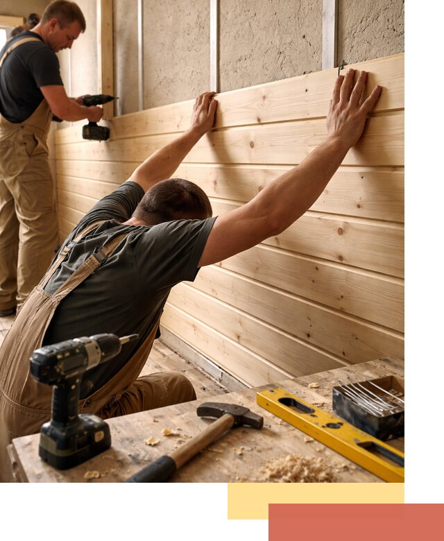 Монтаж деревянной вагонки на стены в Черняховске быстро и качественно