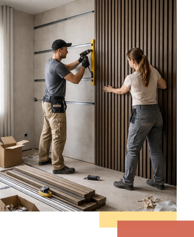 Монтаж реечных панелей на стены в Черняховске