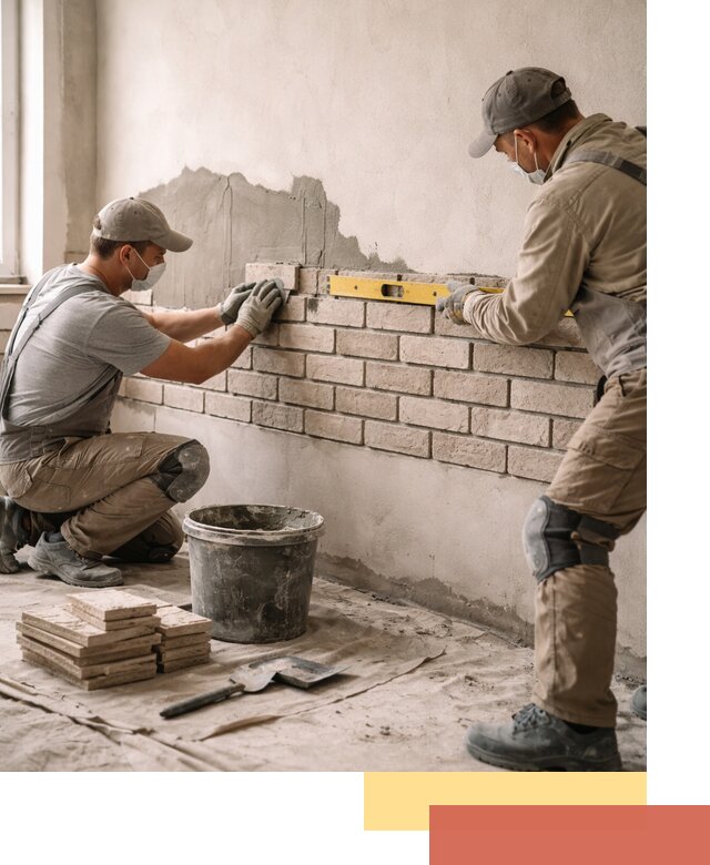 Монтаж декоративного кирпича профессионально в Черняховске