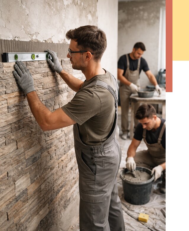 Монтаж искусственного камня в Черняховске от 4716 руб. под ключ | ОТДЕЛОЧНИК-Чрх