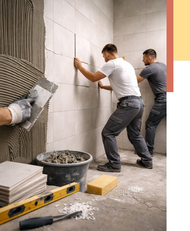 Укладка плитки на стены в Черняховске от 891 руб. — качественно и недорого | ОТДЕЛОЧНИК-Чрх