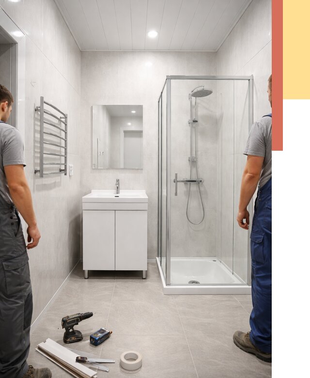 Отделка ванной комнаты панелями ПВХ в Черняховске от 4716 руб. за м2 | ОТДЕЛОЧНИК-Чрх