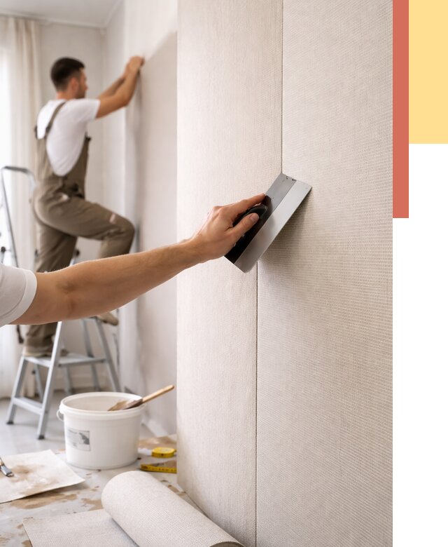 Поклейка текстильных обоев в Черняховске от 4716 руб. под ключ | ОТДЕЛОЧНИК-Чрх