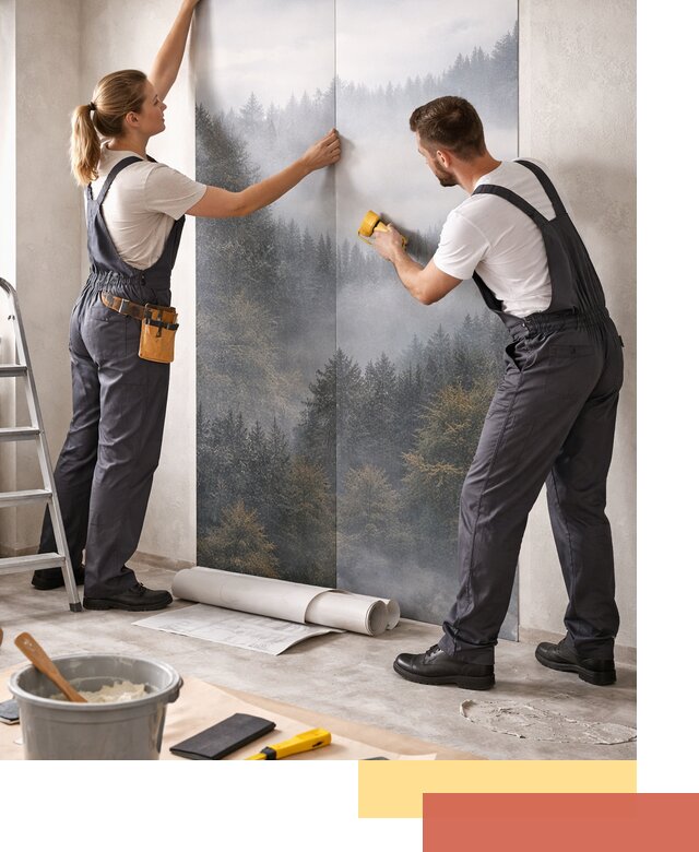 Поклейка фотообоев профессионально в Черняховске под ключ