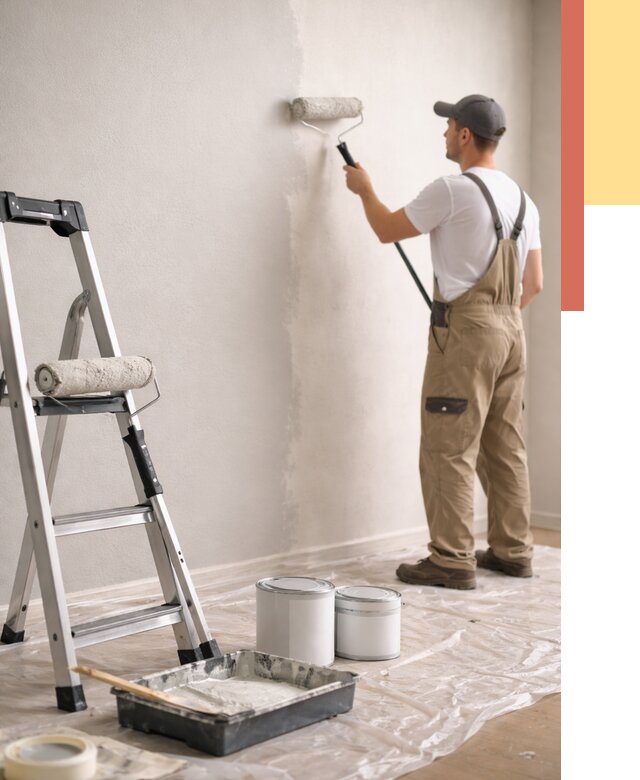 Покраска стен латексной краской в Черняховске от 4716 руб. за м2 | ОТДЕЛОЧНИК-Чрх