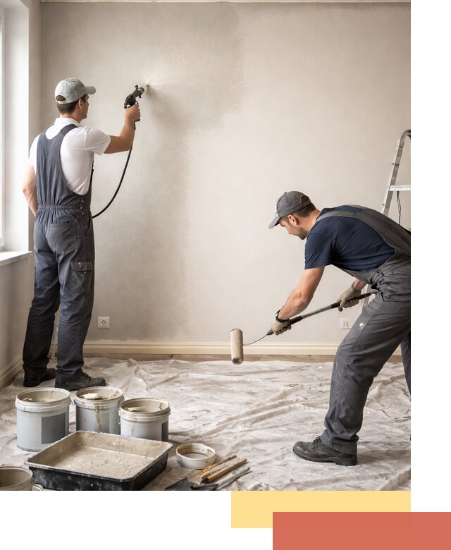 Покраска стен моющейся краской и защита поверхностей в Черняховске