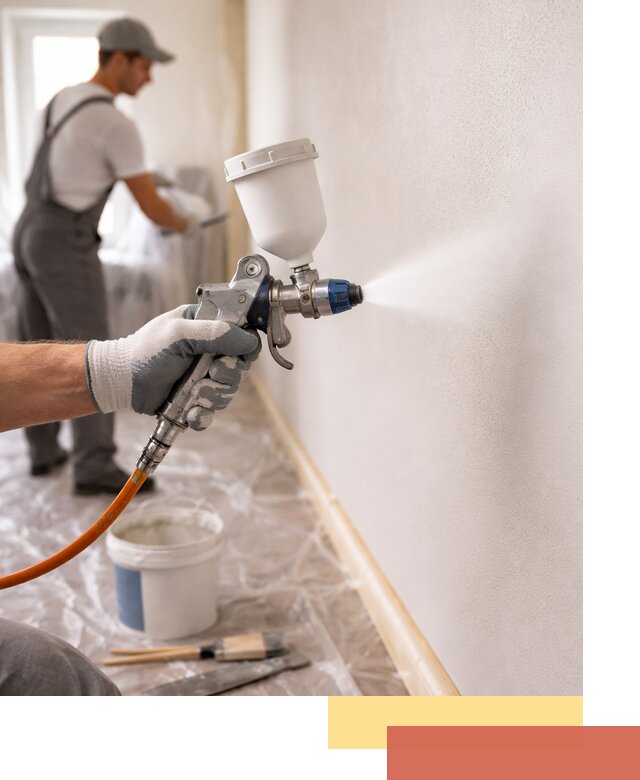 Покраска стен краскопультом в Черняховске быстро и качественно