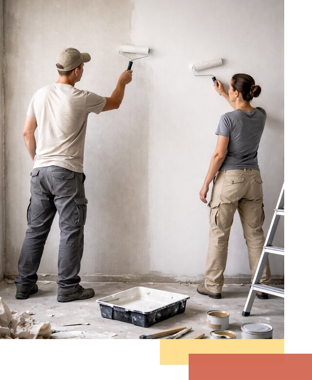 Окраска стен по стеклохолсту в Черняховске качественно и долговечно