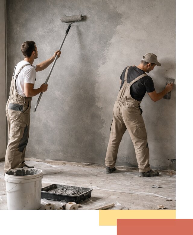 Покраска стен под бетон в Черняховске профессионально и недорого