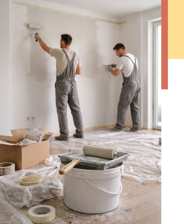 Покраска стен в квартире в Черняховске от 2620 руб/м2 — быстро и недорого | ОТДЕЛОЧНИК-Чрх