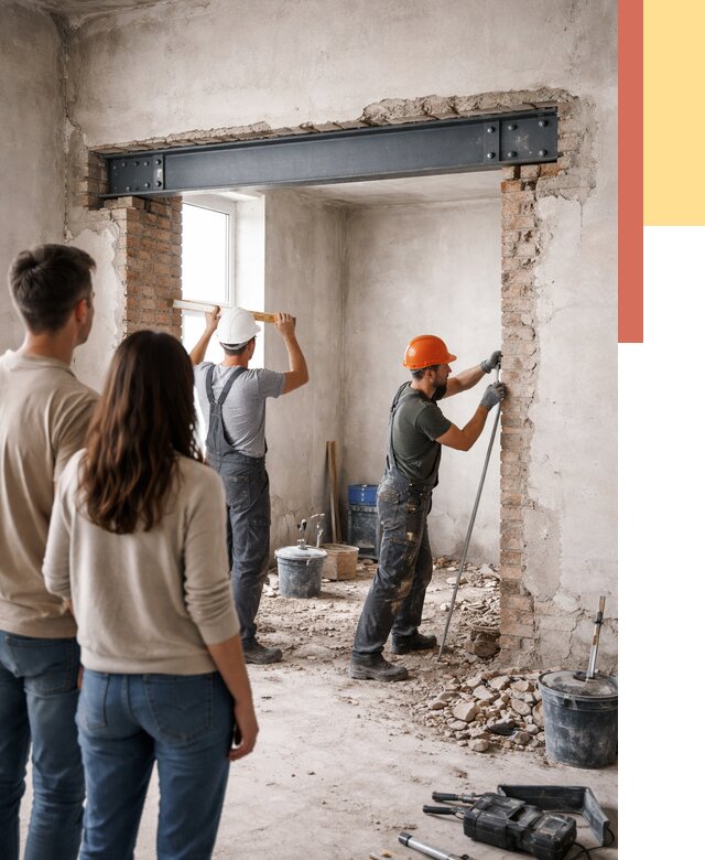 Усиление проема в стене в Черняховске от 9956 руб. — усиление дверного проема металлоконструкцией | ОТДЕЛОЧНИК-Чрх