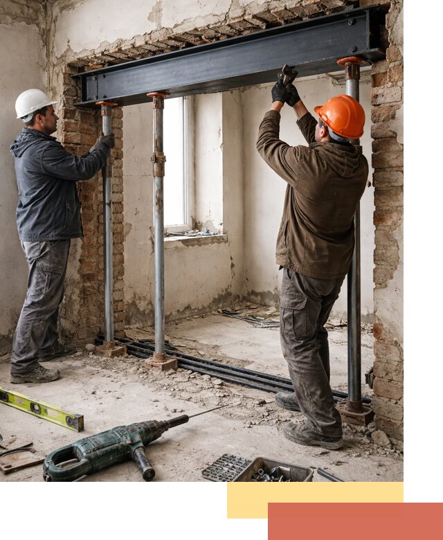 Усиление проема в стене в Черняховске для расширения и безопасности