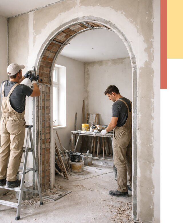 Устройство арочного проема в Черняховске от 9956 руб. под ключ — быстро и недорого | ОТДЕЛОЧНИК-Чрх