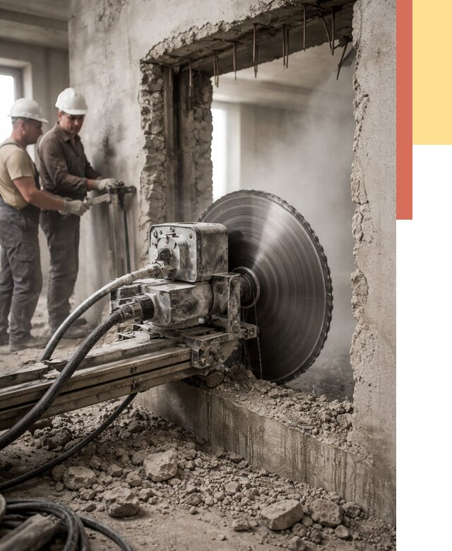 Алмазная резка проемов в Черняховске от 4716 руб. быстро и недорого | ОТДЕЛОЧНИК-Чрх