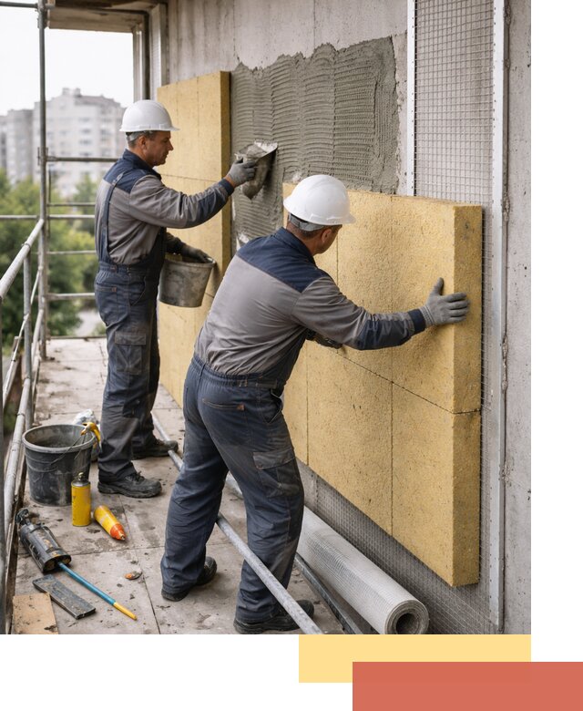 Утепление стен зданий и домов в Черняховске качественно и надежно