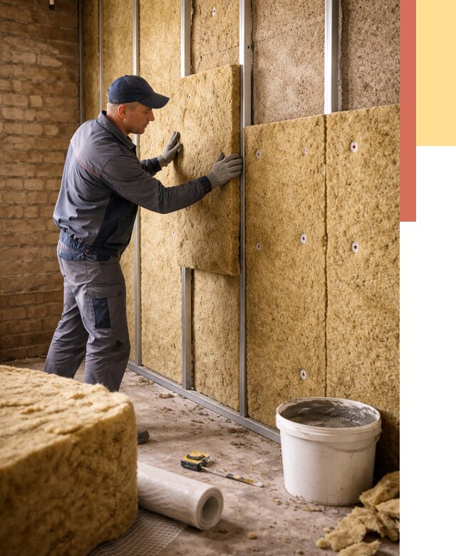 Утепление стен минватой в Черняховске от 1415 руб./м2 — недорого и быстро | ОТДЕЛОЧНИК-Чрх