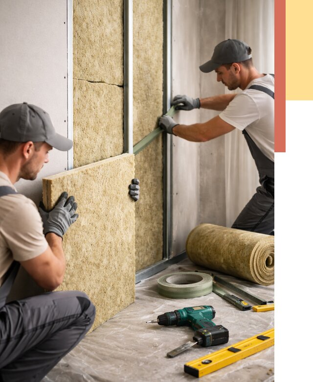 Шумоизоляция стен в Черняховске под ключ от 1939 руб. | ОТДЕЛОЧНИК-Чрх