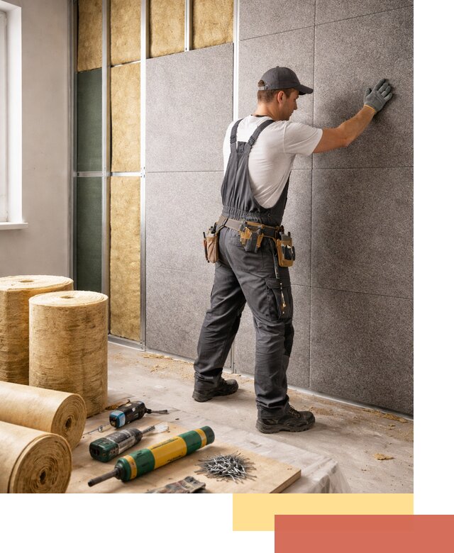 Профессиональная шумоизоляция стен в Черняховске для квартиры и офиса