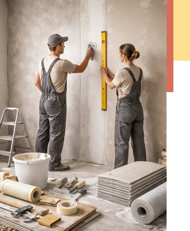 Отделка стен в Черняховске от 1572 руб/м² — недорого, быстро, под ключ | ОТДЕЛОЧНИК-Чрх