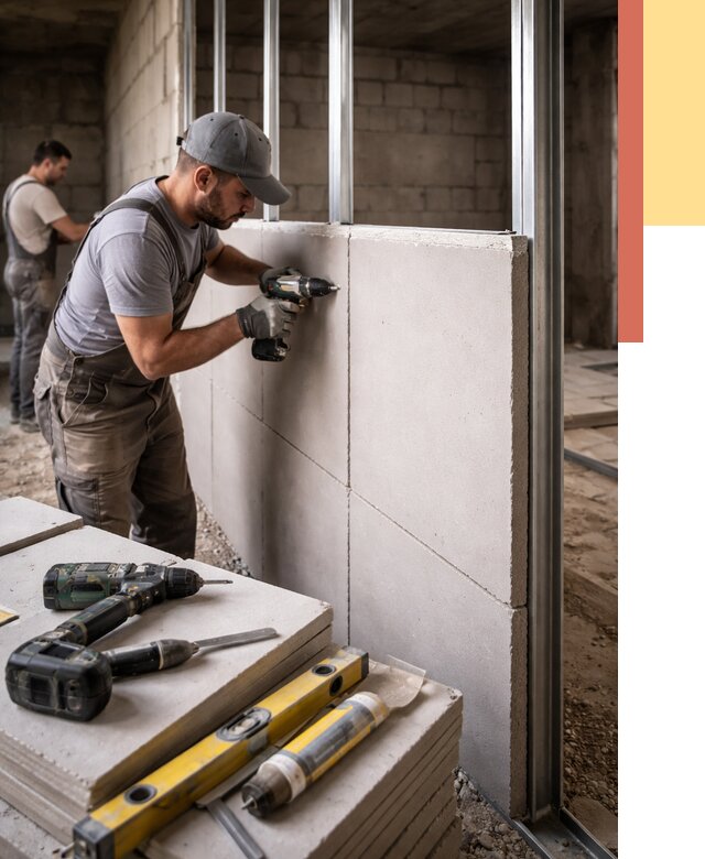 Кладка влагостойких перегородок ПГП в Черняховске от 1258 руб. под ключ | ОТДЕЛОЧНИК-Чрх