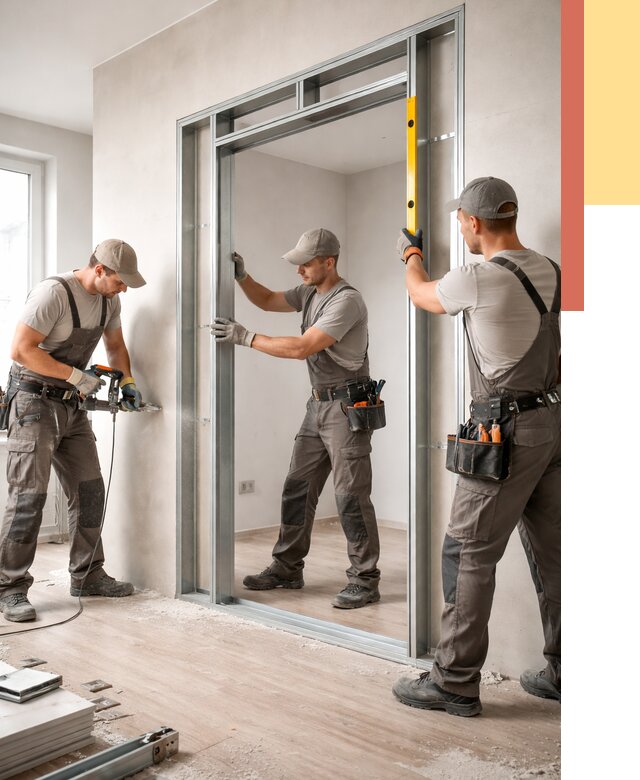 Устройство дверного проема в перегородке в Черняховске от 4716 руб. под ключ | ОТДЕЛОЧНИК-Чрх