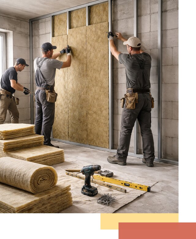 Шумоизоляция перегородок из блоков в Черняховске — монтаж и защита шумоизоляцией