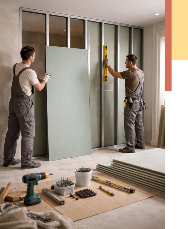 Перегородка из влагостойкого гипсокартона в Черняховске от 5030 руб. — монтаж под ключ | ОТДЕЛОЧНИК-Чрх