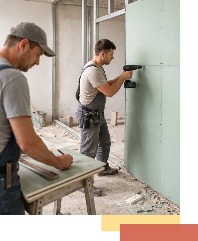 Перегородки из влагостойкого гипсокартона под ключ в Черняховске