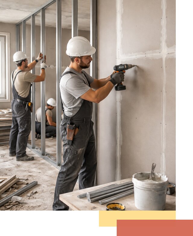 Перегородки из огнестойкого гипсокартона в Черняховске под ключ