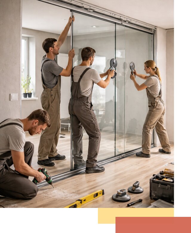 Изготовление стеклянных перегородок на заказ в Черняховске