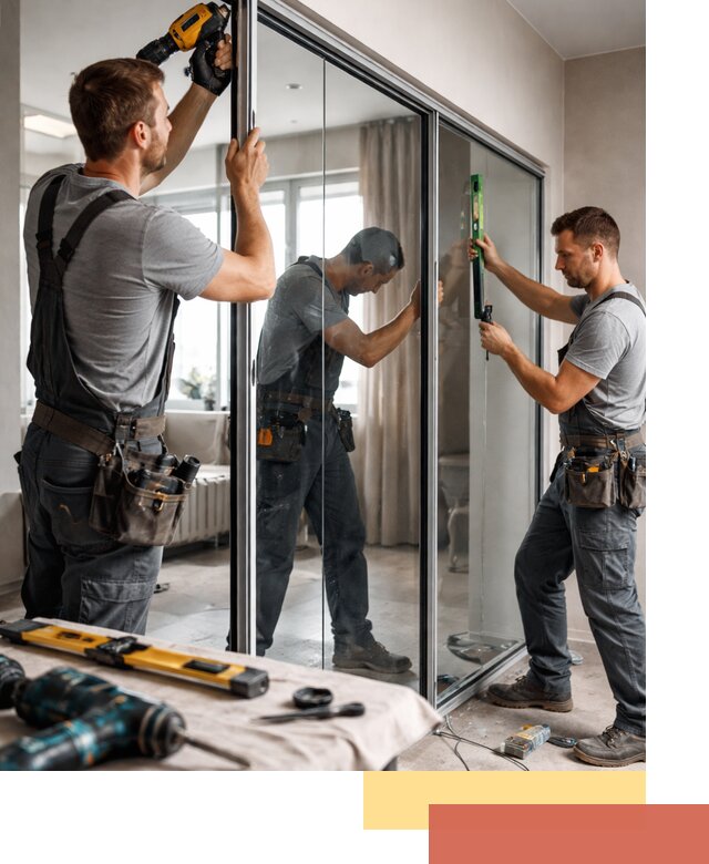 Каркасные стеклянные перегородки под ключ в Черняховске