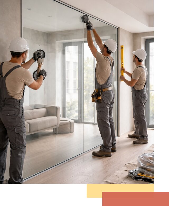 Перегородки из закаленного стекла в Черняховске для офисов и квартир