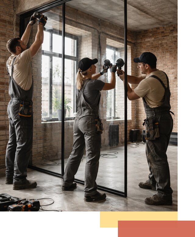 Стеклянные перегородки лофт — изготовление и монтаж в Черняховске